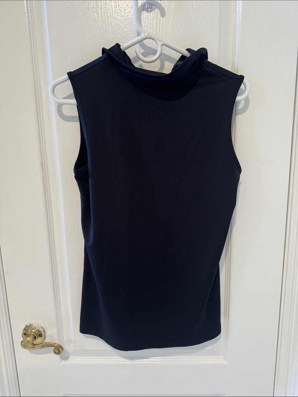 Halogen Sleeveless Mock Neck Tank Top - Black